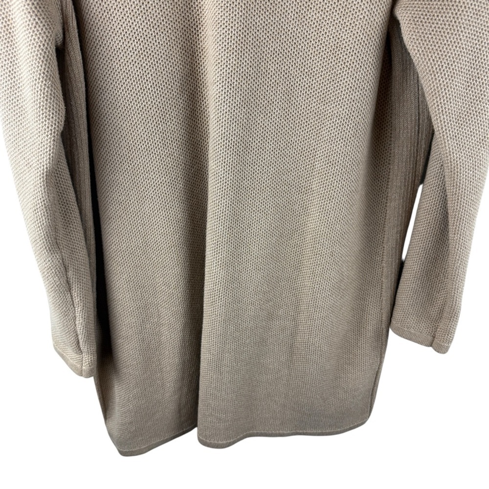 J. Jill Beige Tan Knit Button Front Long Line Cardigan - Picture 8 of 11